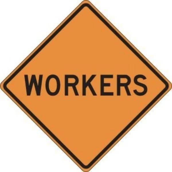 Accuform RIGID CONSTRUCT ION SIGN WORKERS 36 in X FRK373DP - main